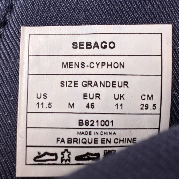 Sebago Cyphon Sea Fisherman Sandal Mens 11.5 Navy Blue Nubuck Upper Bungee - Picture 5 of 11